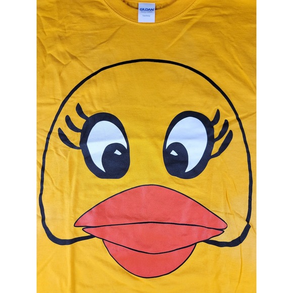 Gildan Other - Gildan Yellow Duck Face Graphic T-Shirt Tee Heavy Cotton Adult Unisex